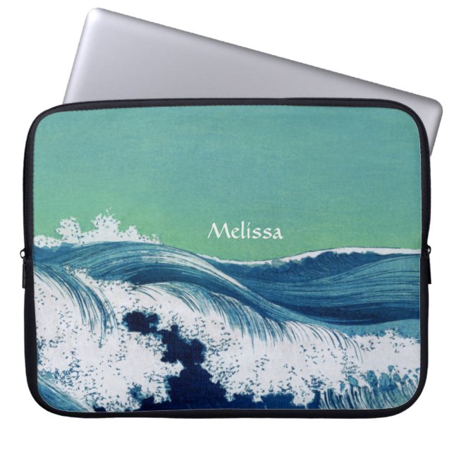 Funda Para Portátil Ondas Neoprene Manga para Portátiles (Frente)