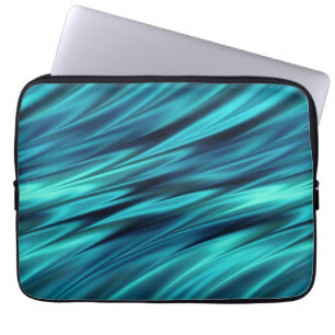 Funda Para Portátil Ondas sedosas del Aquamarine