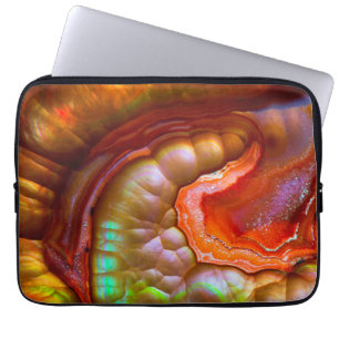 Funda Para Portátil Ópalo de Fuego iridiscente rojo