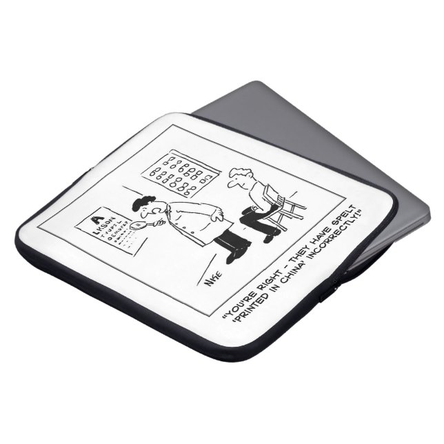 Funda Para Portátil Optician verifica la ortografía de la pared óptica (Superior anverso)