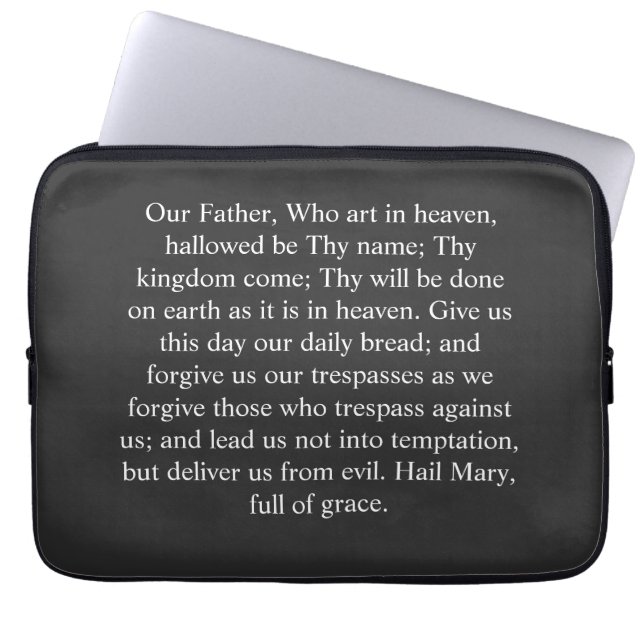 Funda Para Portátil oración de nuestro padre (Frente)