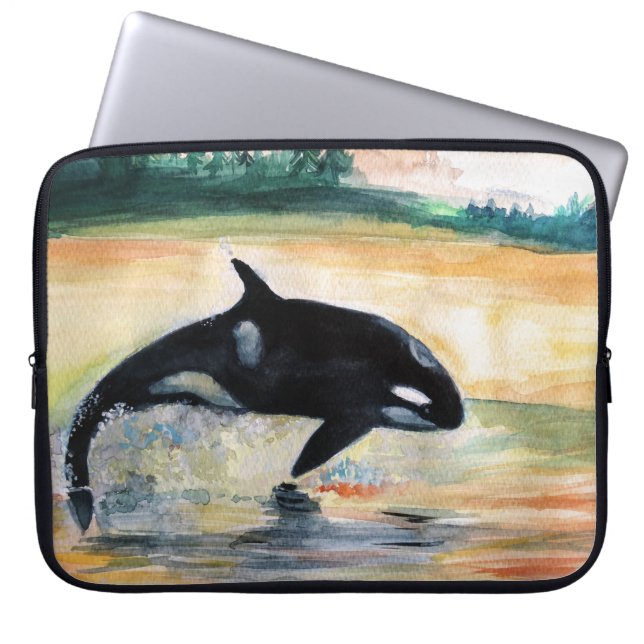 Funda para portátil Orca Whale Neoprene de 15" (Frente)