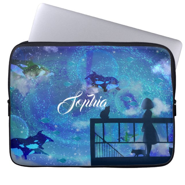 Funda Para Portátil Orca Whales (Frente)