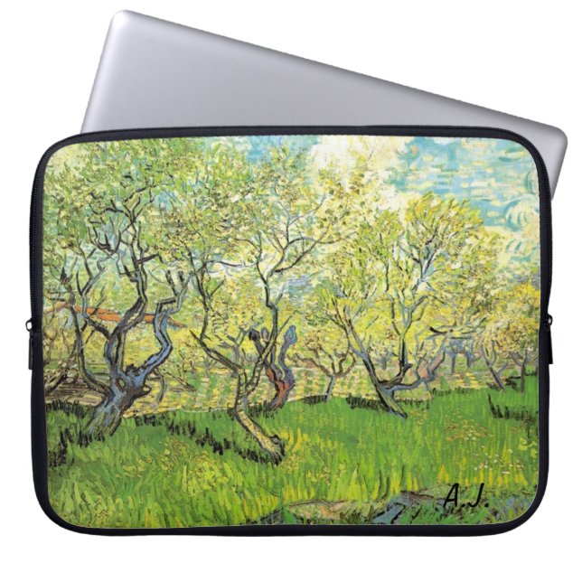 Funda Para Portátil Orchard en Blossom, Vincent van Gogh (Frente)