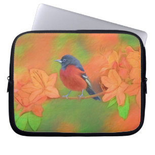 Funda Para Portátil Orchard Oriole Songbird Pintura original de aves