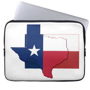 Funda Para Portátil Ordenador Patriótico del mapa de la bandera de TEX