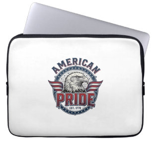 Funda Para Portátil Orgullo Americano Águila Diseño Patriótico Vintage