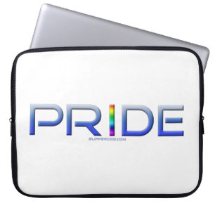 Funda Para Portátil Orgullo Colorido de SlipperyJoe's palabra azul arc