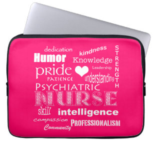 Funda Para Portátil Orgullo de enfermería psiquiátrica/atributos-dulce