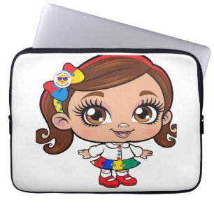 Funda Para Portátil "Orgullo del autismo: El alegre júbilo de una niña