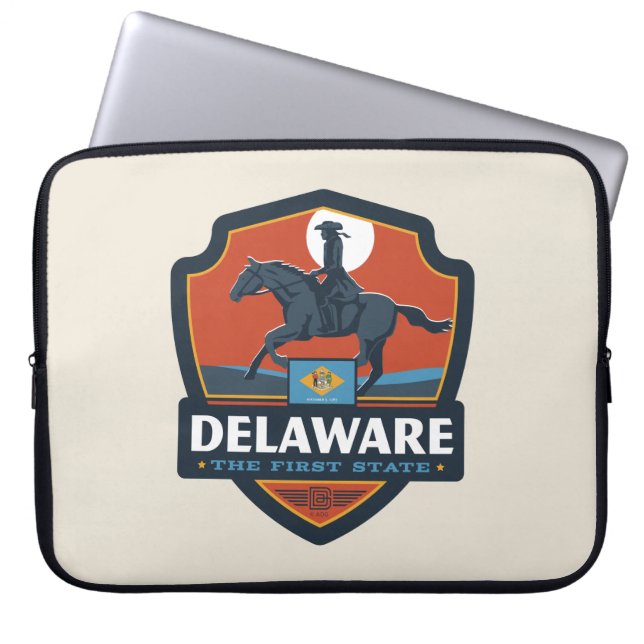 Funda Para Portátil Orgullo del Estado | Delaware (Frente)
