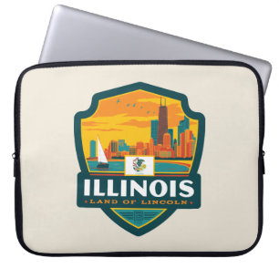 Funda Para Portátil Orgullo del Estado Illinois