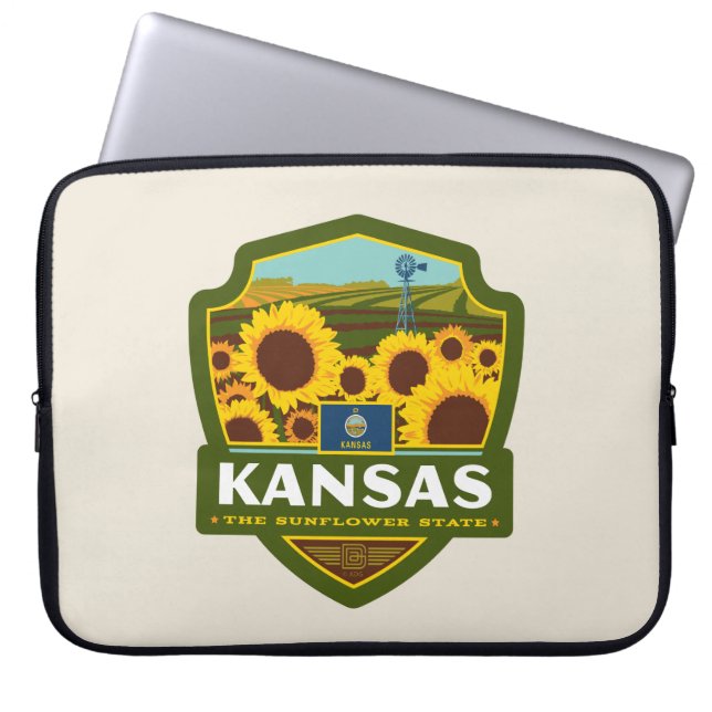 Funda Para Portátil Orgullo del Estado | Kansas (Frente)