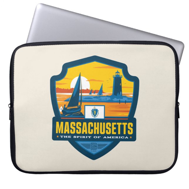 Funda Para Portátil Orgullo del Estado | Massachusetts (Frente)