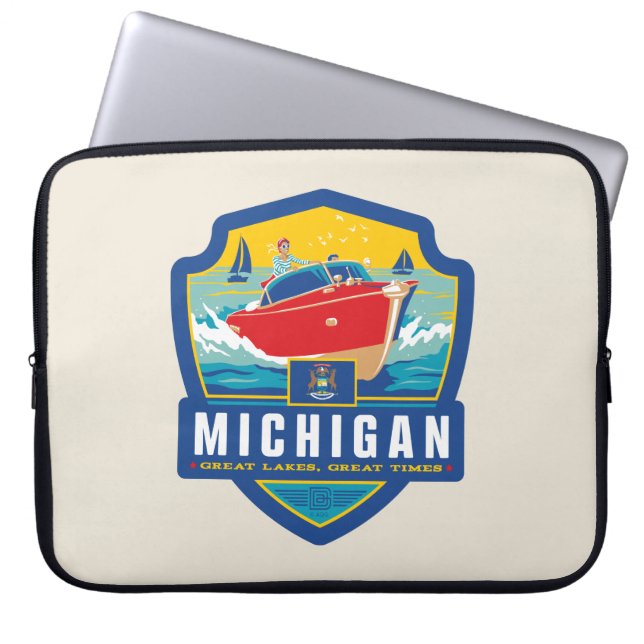Funda Para Portátil Orgullo del Estado | Michigan (Frente)