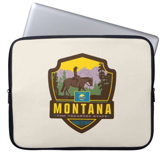 Funda Para Portátil Orgullo del Estado | Montana (Frente)