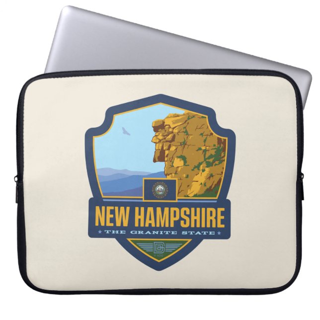 Funda Para Portátil Orgullo del Estado | Nuevo Hampshire (Frente)