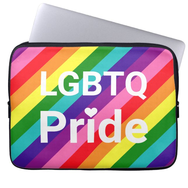 Funda Para Portátil Orgullo LGBT 8 tira arco iris (Frente)