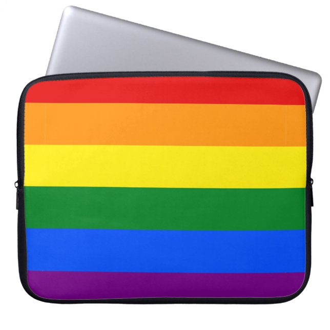 Funda Para Portátil Orgullo LGBT a raya (Frente)