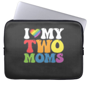 Funda Para Portátil Orgullo LGBT Amo a mis dos mamás Gais Lesbiana Apo