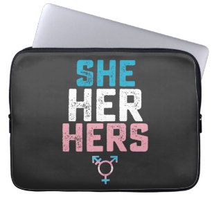 Funda Para Portátil Orgullo LGBT Ella Ella Suya Trans Transgénero Pron