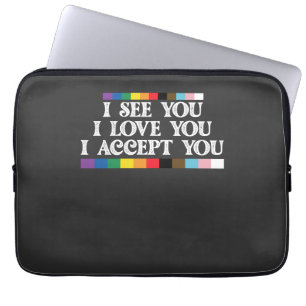Funda Para Portátil Orgullo LGBT Veo Amor Te Acepto Apoyo