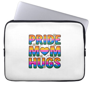 Funda Para Portátil Orgullo Mamá Abrazos Vintage Arcoíris Diseño Vecto