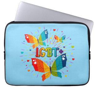 Funda Para Portátil Orgullo mariposa amor amor conciencia LGBT