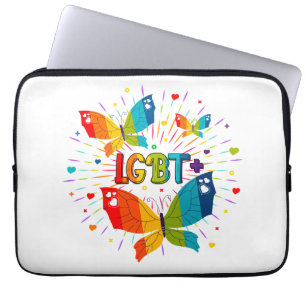 Funda Para Portátil Orgullo mariposa amor amor conciencia LGBT