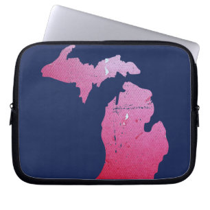 Funda Para Portátil Orgullo michigan color agua rosa Orgullo michigane