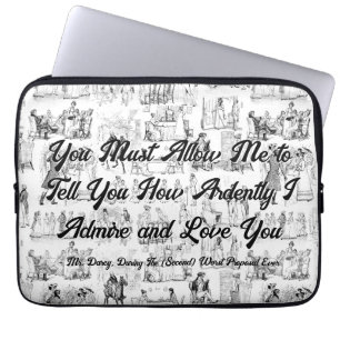 Funda Para Portátil Orgullo personalizable y prejuicio citan con prude