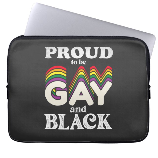 Funda Para Portátil Orgulloso De Ser Gay Y Negro Orgullo LGBT (Frente)