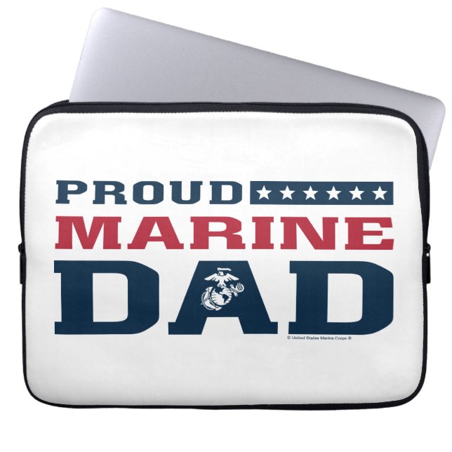 Funda Para Portátil Orgulloso Marine Dad - Color (Frente)