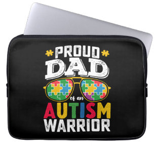 Funda Para Portátil Orgulloso Papá De Una Familia Guerrera Del Autismo