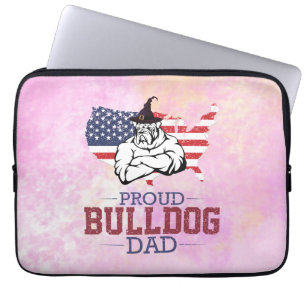 Funda Para Portátil Orgulloso perro Bulldog papá, regalo del Día del P