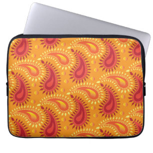 Funda Para Portátil Oriental Orange Persian Paisley Pattern
