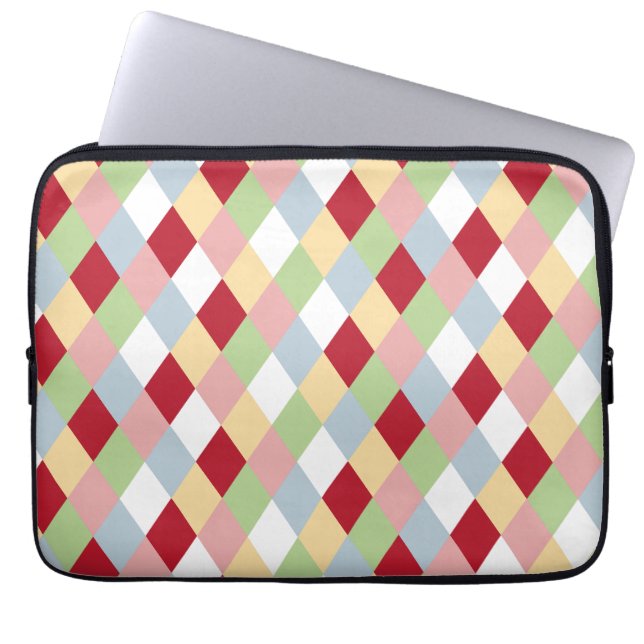 Funda Para Portátil Origami Christmas - Harlequin Geometric (Frente)