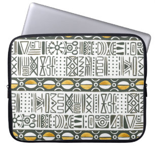 Funda Para Portátil Origen étnico africano, acuarela sin fisuras.