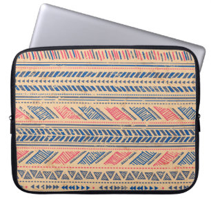Funda Para Portátil Origen étnico tribal vintage: patrón sin fisuras.