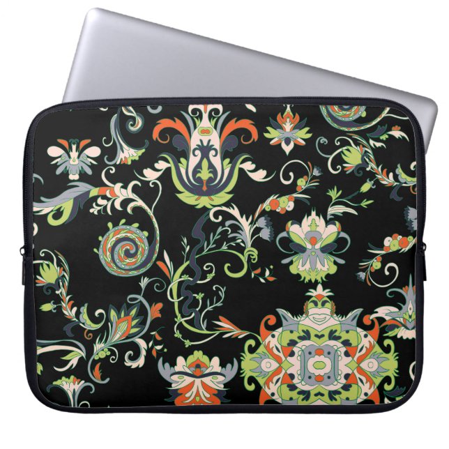 Funda Para Portátil Ornamento árabe floral: tradicional sin carátulas (Frente)