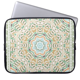 Funda Para Portátil Ornamento colorido decorativo sobre fondo blanco,