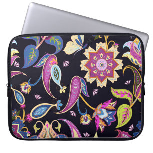 Funda Para Portátil Ornamento floral sin foco de Paisley en India