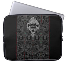 Ornamento gris gótico con cráneo personalizado