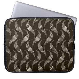 Funda Para Portátil ornamento monocromo de patrón ininterrumpido vinta