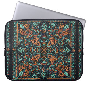 Funda Para Portátil Ornamento vintage paisley Bandana, pañuelo de cuel