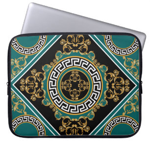 Funda Para Portátil Oro barroco: Elegancia negra