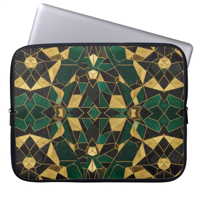 Funda Para Portátil oro verde  (Frente)