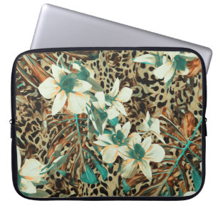 Funda Para Portátil Orquídea Acuarela Floral Ilustracion sin foco