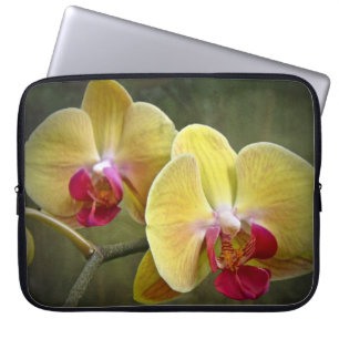 Funda Para Portátil Orquídeas Amarillas de la Moda - Falenopsis