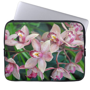 Funda Para Portátil Orquídeas de polilla rosa